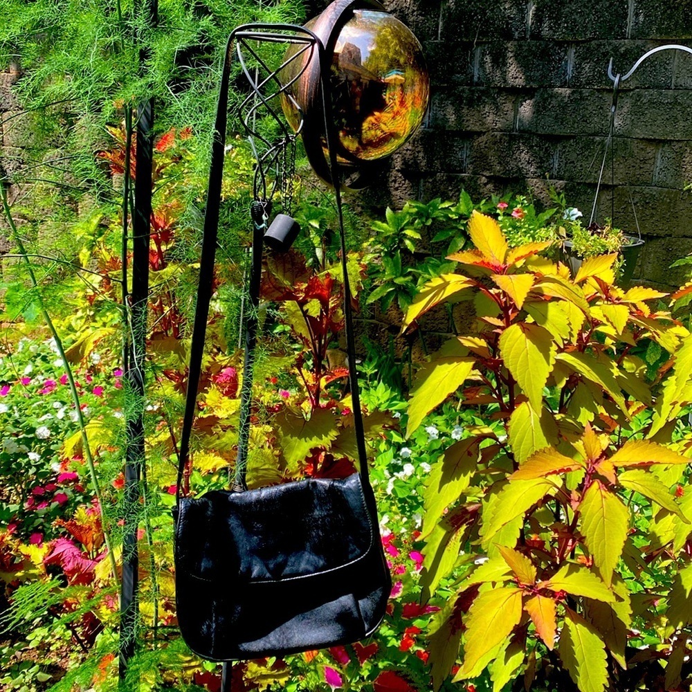 Jennifer Moore Korean leather crossbody bag in classic black